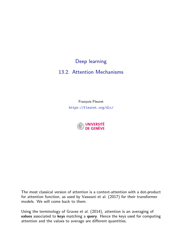 Understanding Attention Mechanisms in Deep Learning | PDF | Deep ...