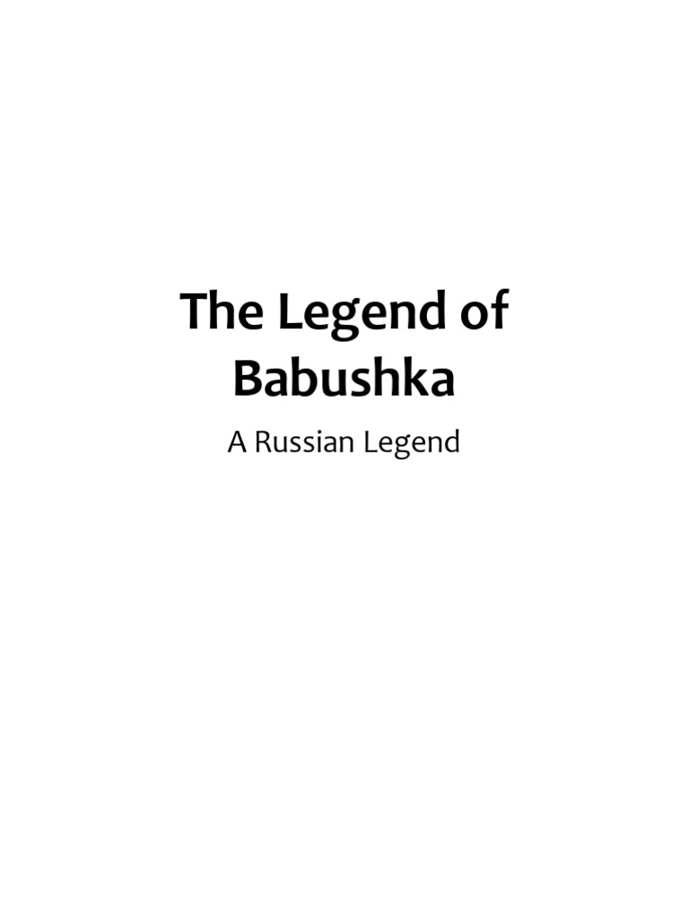 5 the legend of babushka author a russian legend pdf