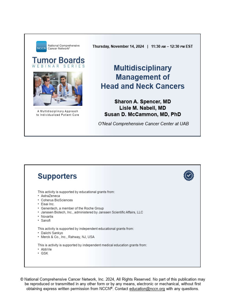 2up HeadNeck NCCNtb24 | PDF | Radiation Therapy | Oncology