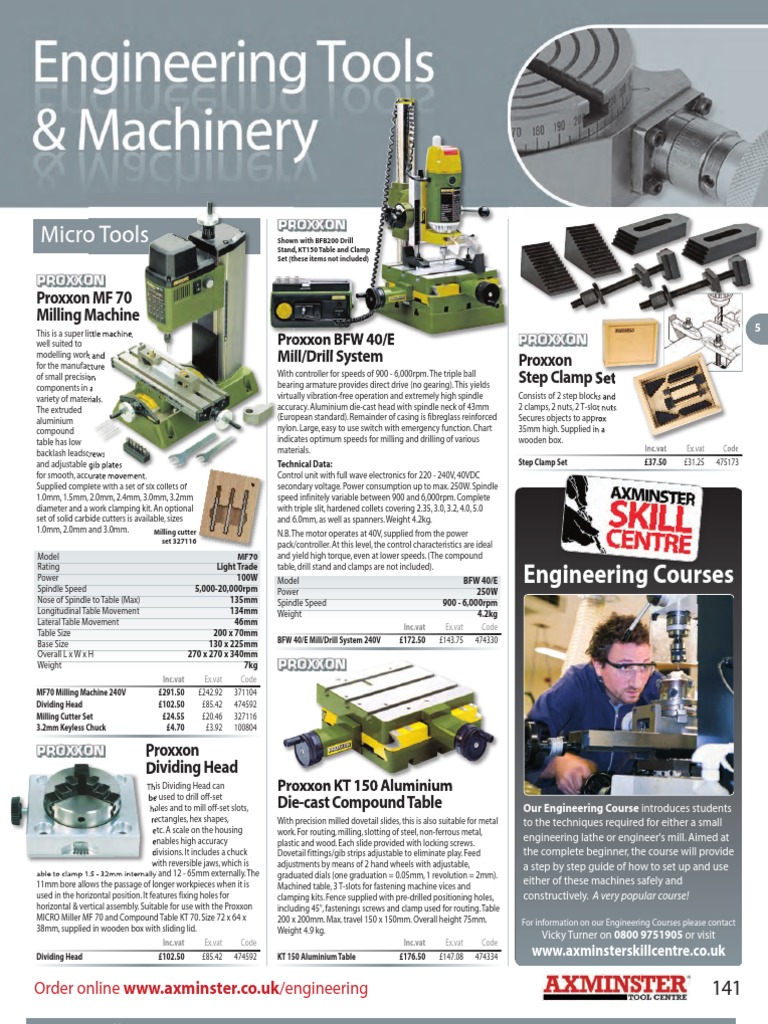 Axminster 05 - Engeneering Tools & Machinery - p141-p184, PDF, Drill