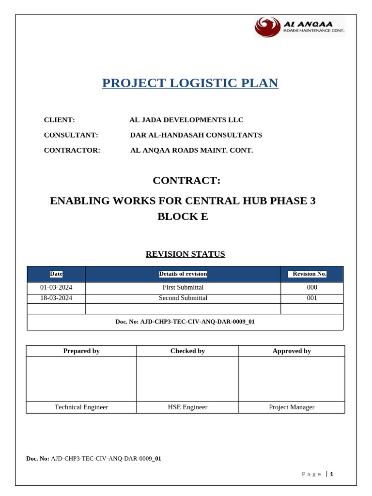 Al Jada Construction Logistics Plan | PDF | Waste | Waste Management