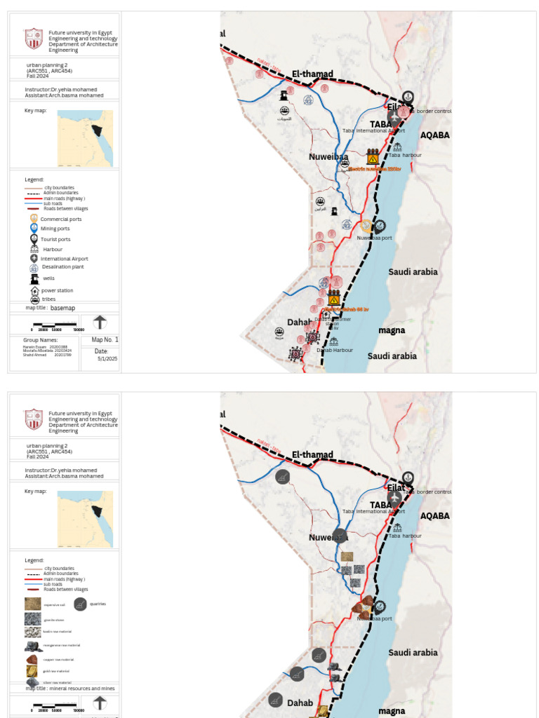 Taba and Nuweibaa Urban Planning Map | PDF
