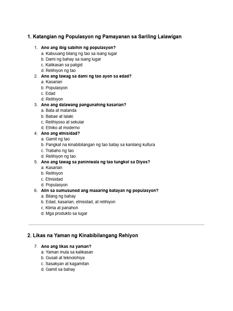 AP REVIEWER 3 Pocomago | PDF