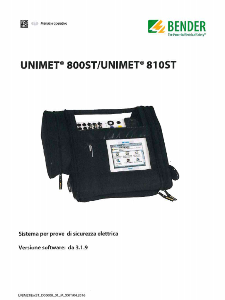 BENDER UNIMET 810 ST_USO IT | PDF
