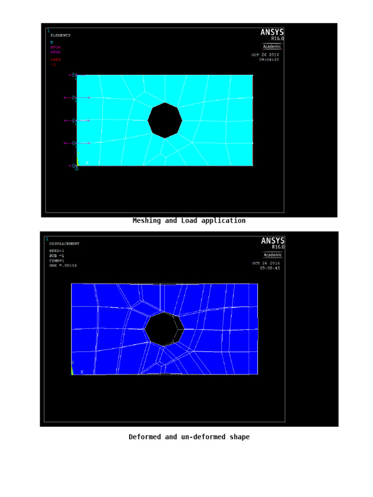 Exp No 9 Plate With Hole Solution | PDF