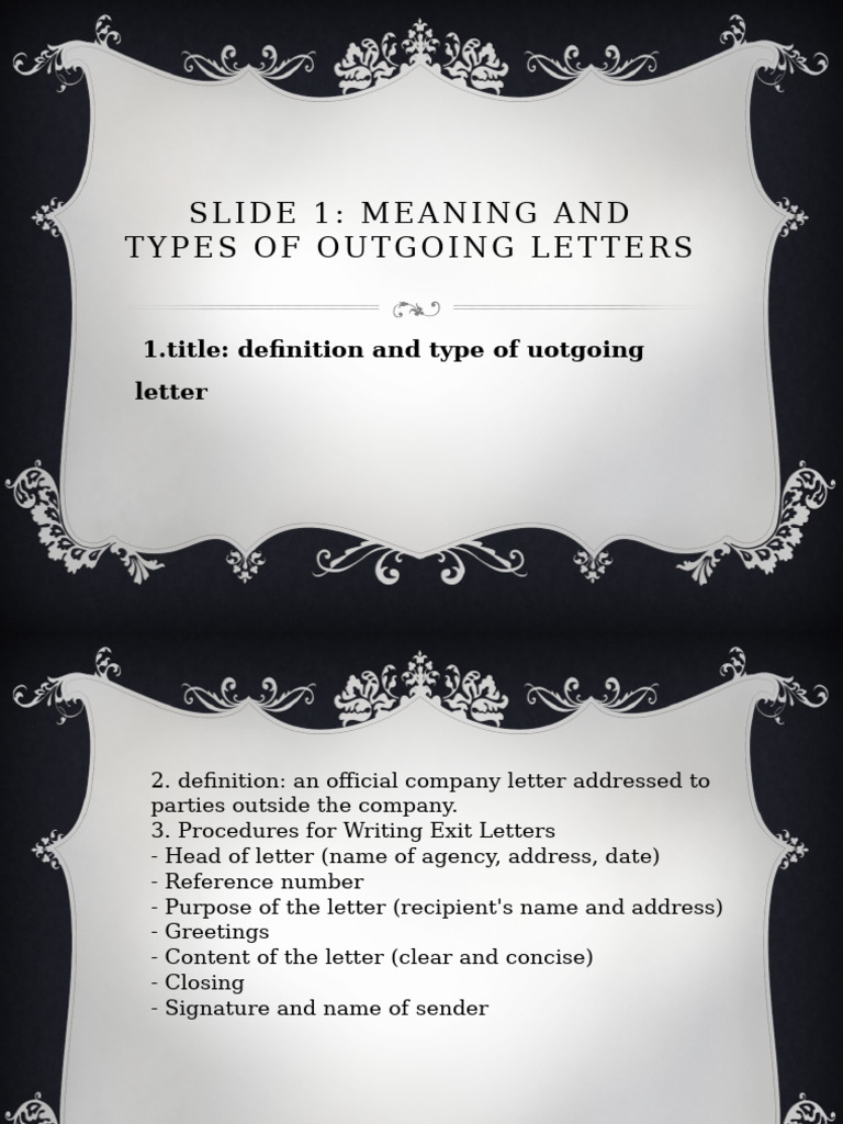 Outgoing Letters: Definition & Handling Steps | PDF
