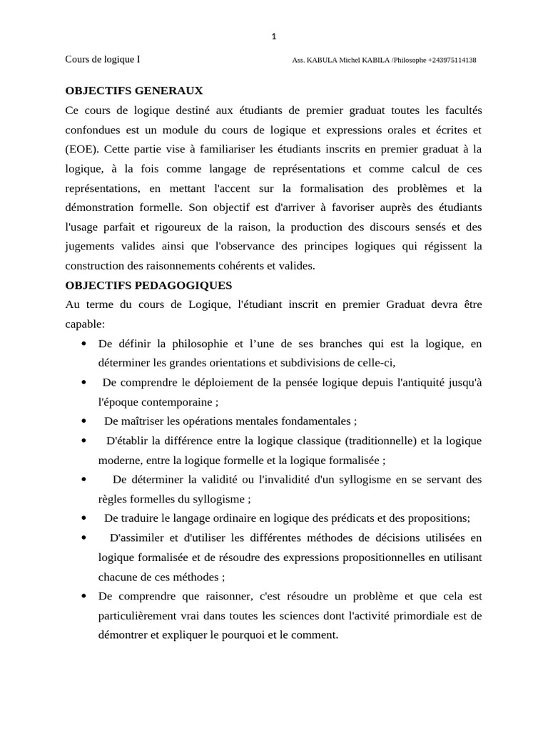 Introduction à la logique et son étymologie | PDF | Logique ...