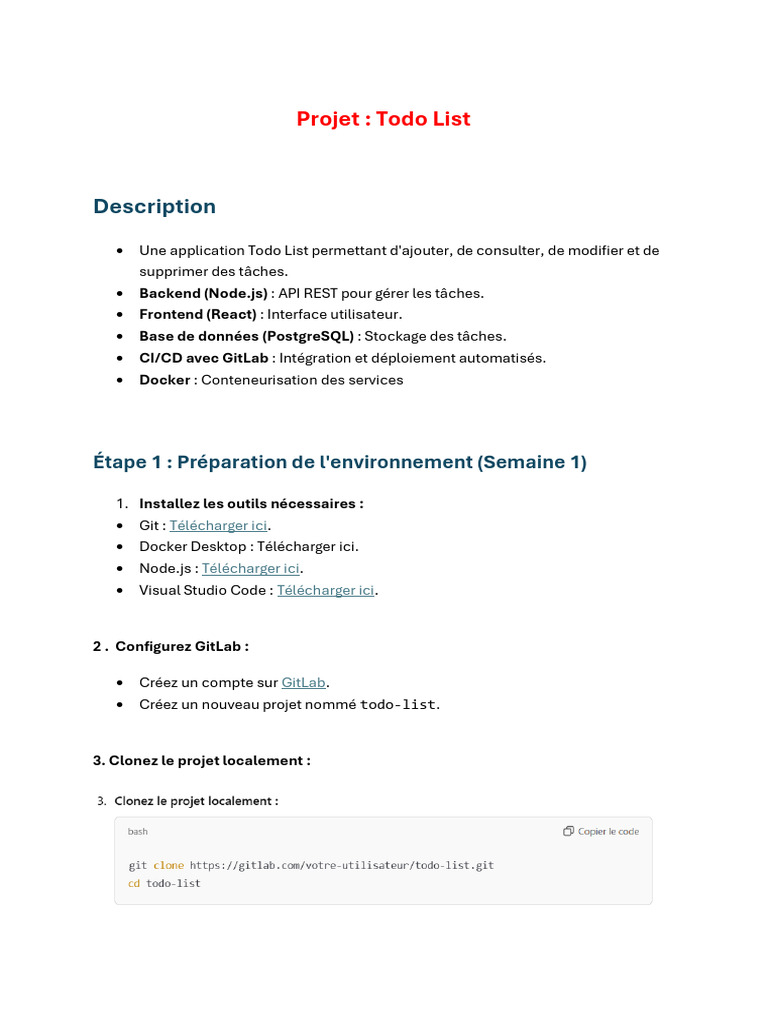 Application Todo List avec Docker et CI/CD | PDF | Architecture de ...