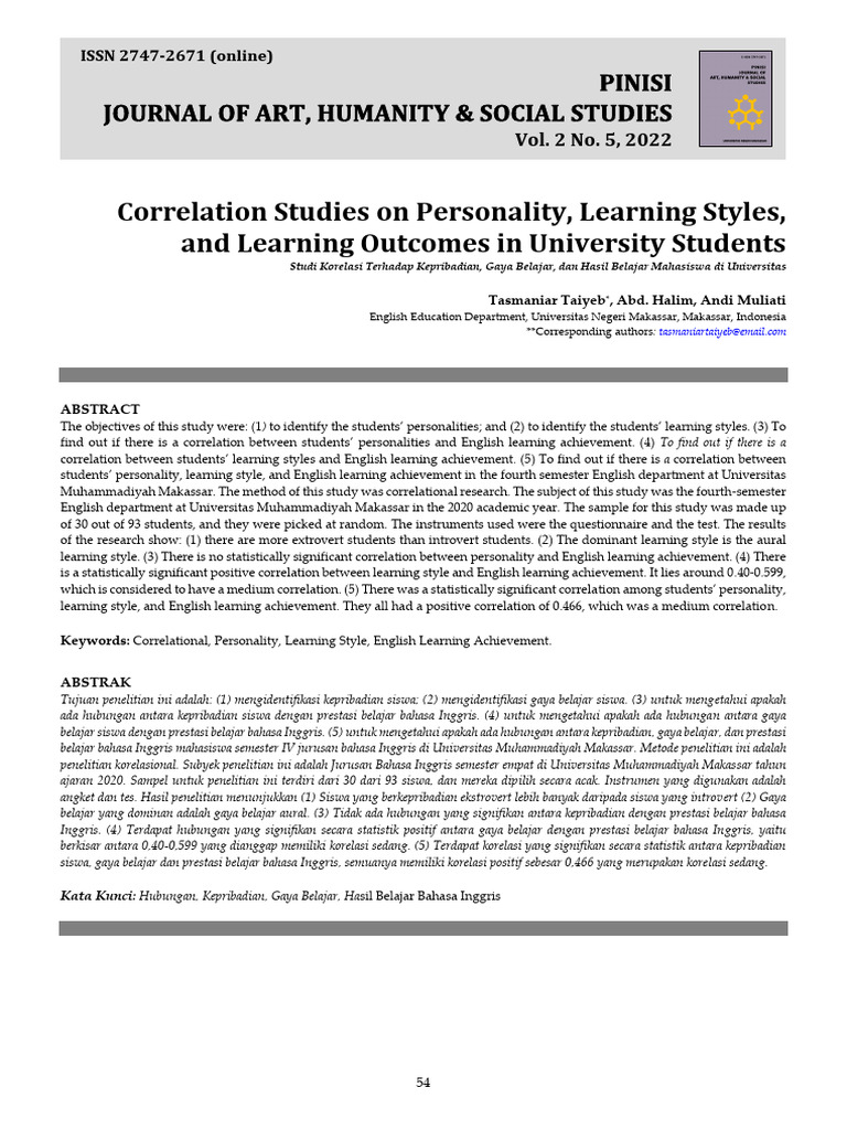 1 PB | PDF | Learning Styles | Extraversion And Introversion