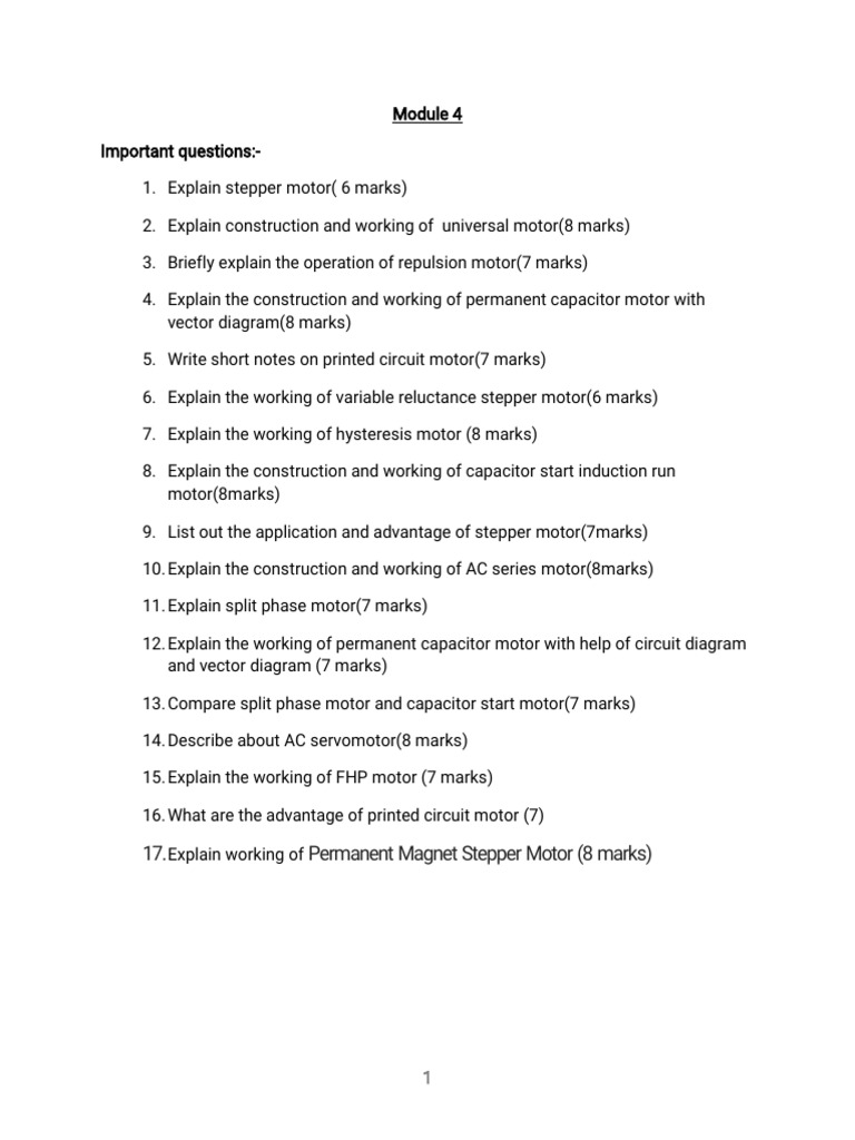 Stepper and AC Motor Explanations | PDF