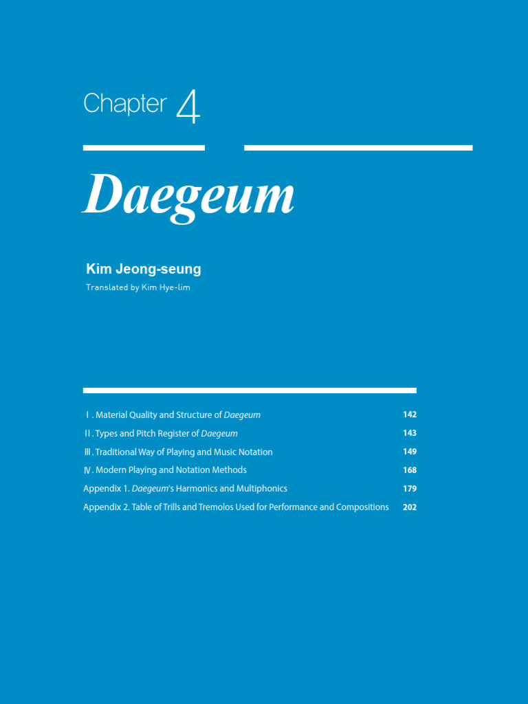 04 Chapter4 Daegeum4 | PDF | Pitch (Music) | Musicology