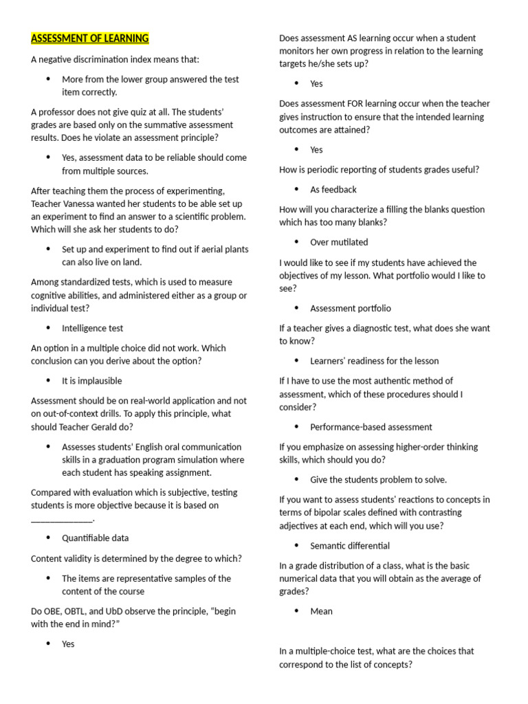 Effective Assessment Strategies in Education | PDF | Educational ...