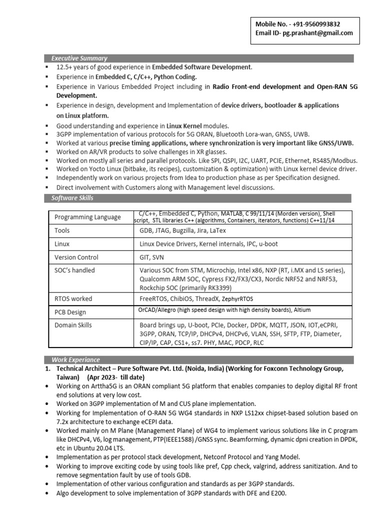 PRASHANT_GUPTA_2023 | PDF | Embedded System | Device Driver