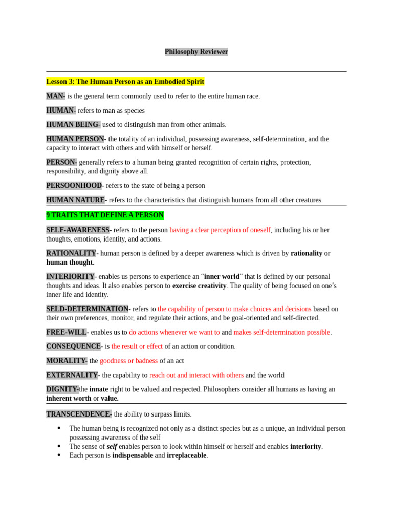 Philosophy Reviewer | PDF | Society | Suffering