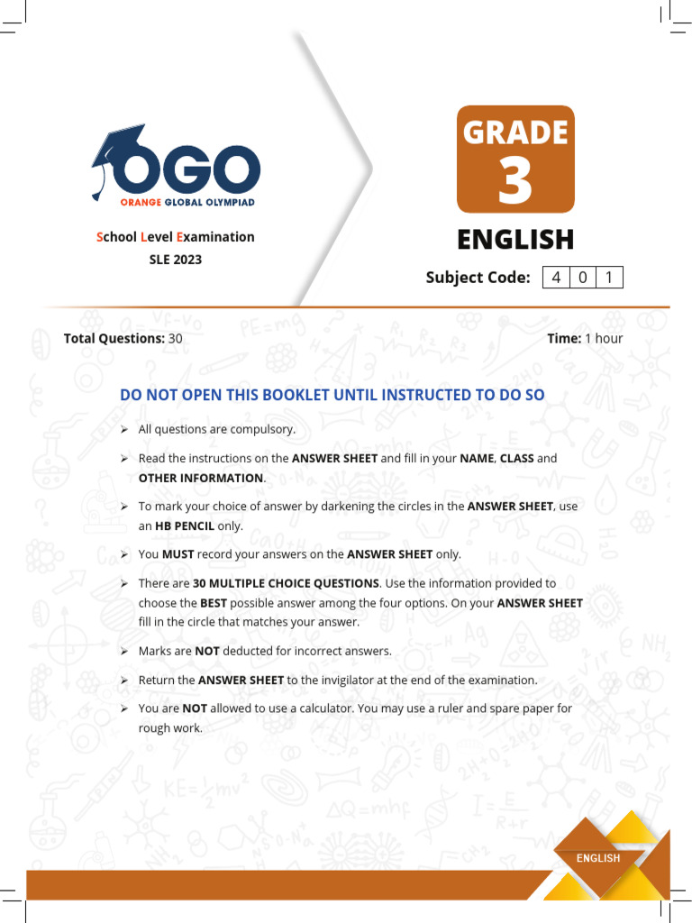 SLE 2023 English Exam Guide | PDF | Grammatical Gender | Plural