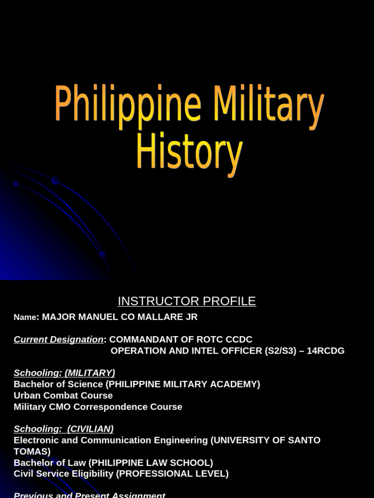 Philippine Army History Overview | PDF | Philippines