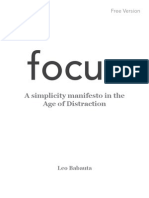 Focus a Simplicity Manifesto in the Age of Distraction