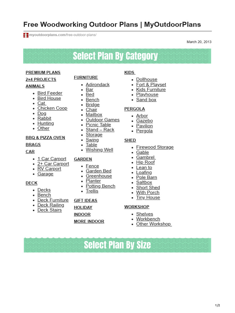 Free Outdoor Woodworking Plans | PDF | Gardens
