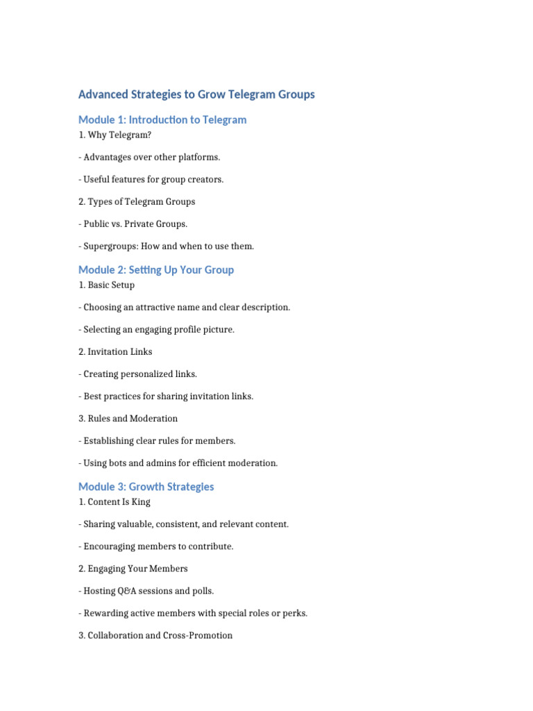 Telegram Group Growth Strategies | PDF | Internet Bot | Automation