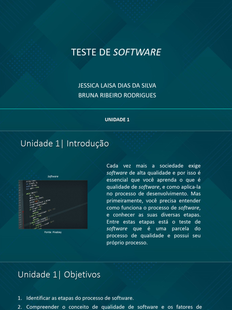 Introdução ao Teste de Software e Qualidade | PDF | Testes de software ...