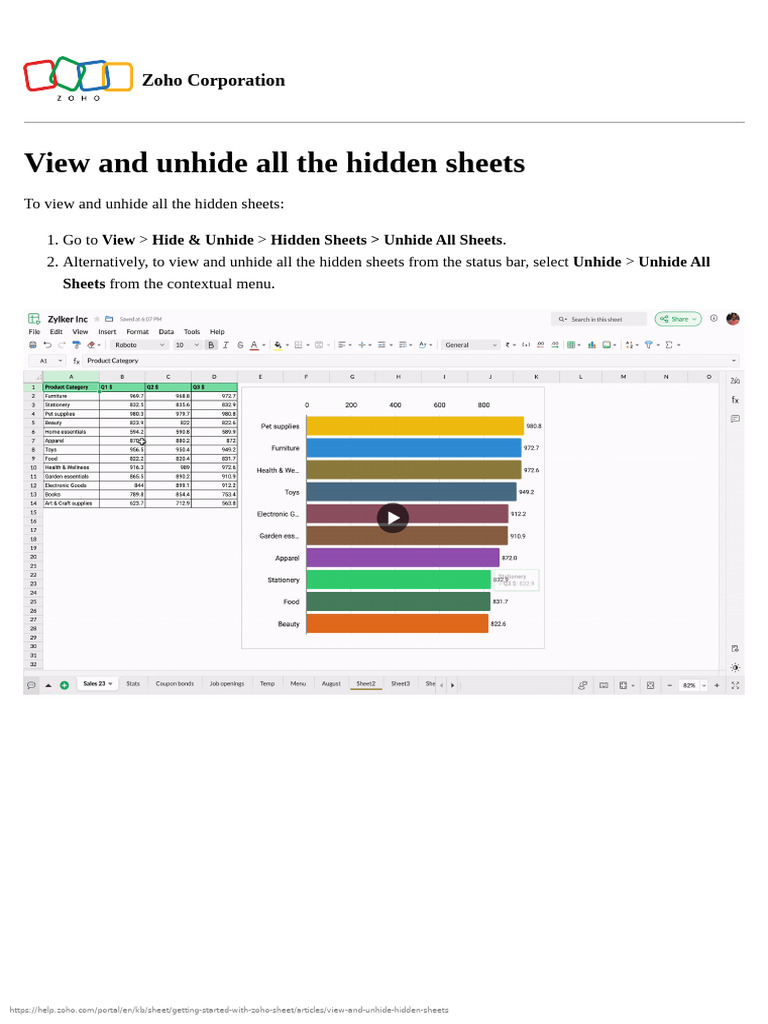 View and Unhide Hidden Sheets | PDF