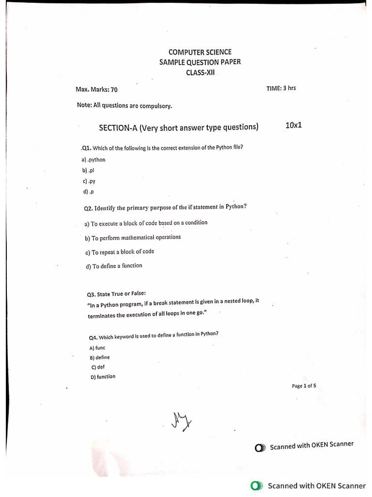 Computer Science 12th | PDF