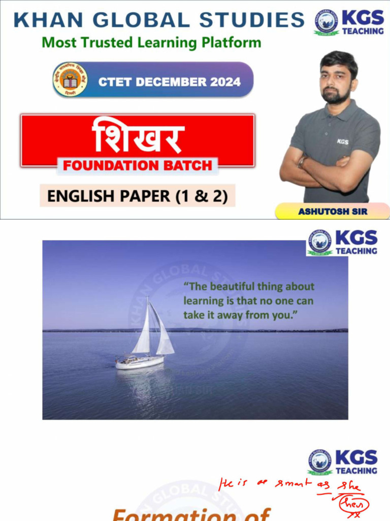 Lecture 38 English (Paper 1 & 2) by Ashutosh Sir - 6372669093 | PDF