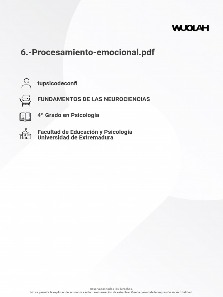 Procesamiento Emocional y Motivación | PDF | Las emociones | Mente