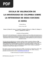Escala de Columbia | PDF | Suicidio | Salud mental