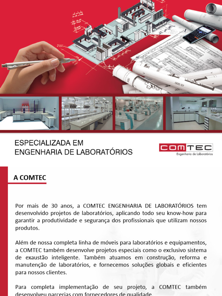 Projetos e Móveis para Laboratórios COMTEC | PDF | Laboratórios | Ar ...