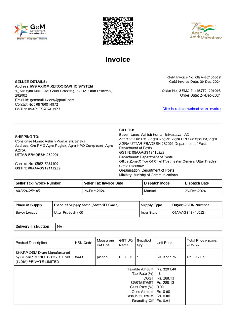 bTgycTNvRHpGZ1kyTjFzUTVxRWhKUT09 Invoice | PDF | Value Added Tax | Invoice