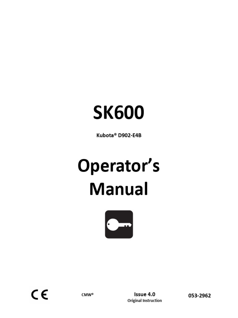 SK600 Operator's Manual (ID0427832 - 05 - SVC) | PDF | Personal ...