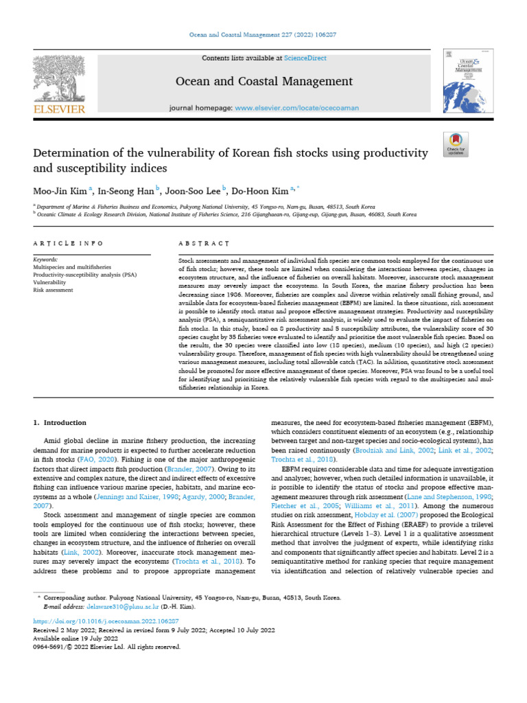 1 2022 ocean and coastal management moo jin kim pdf risk