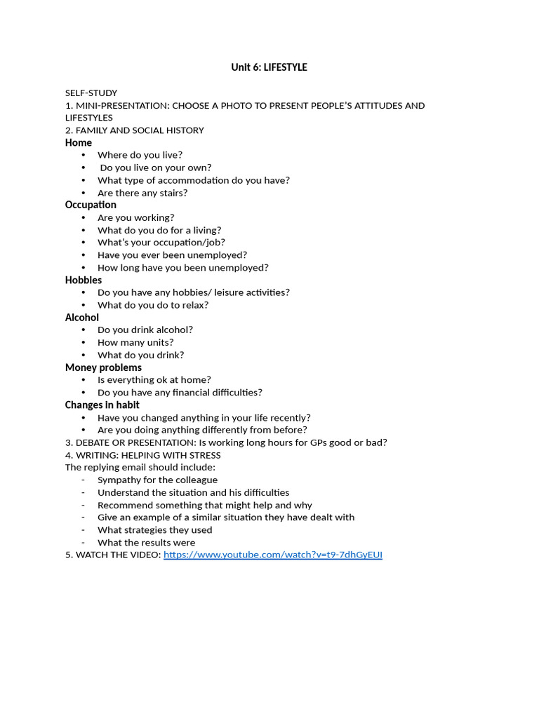 Exploring Lifestyle Attitudes and Challenges | PDF