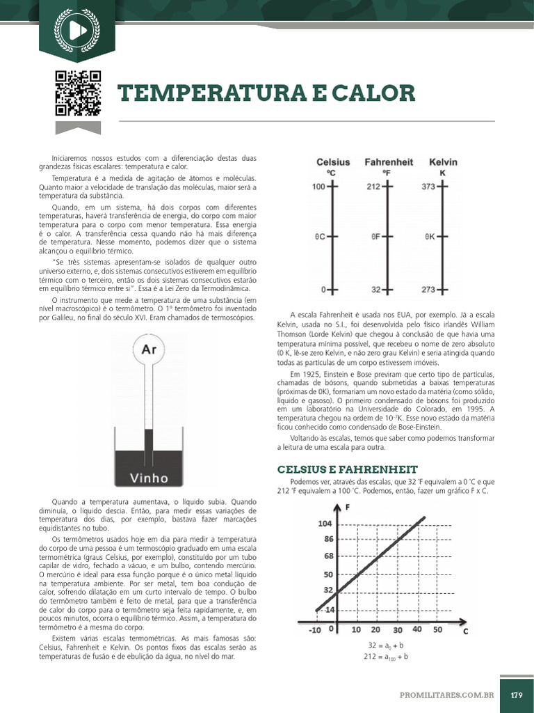 Diferença entre Temperatura e Calor | PDF | Temperatura | Celsius