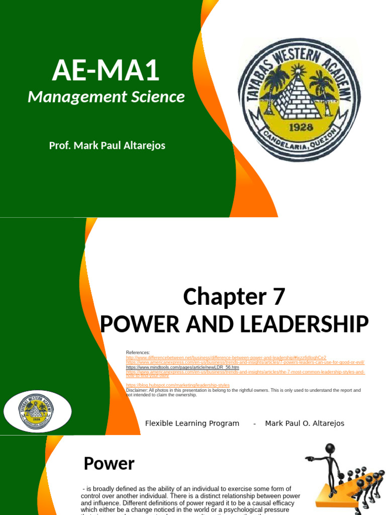 Power and Leadership Dynamics Explained | PDF | Leadership | Power ...