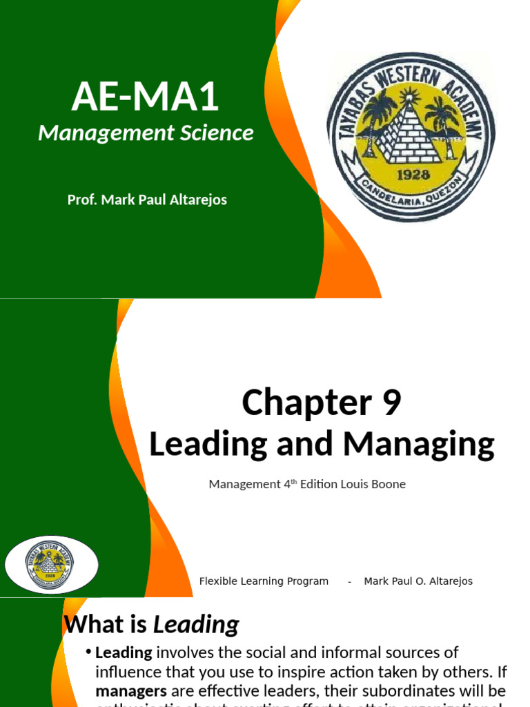 Leading by Example in Management | PDF | Leadership | Goal