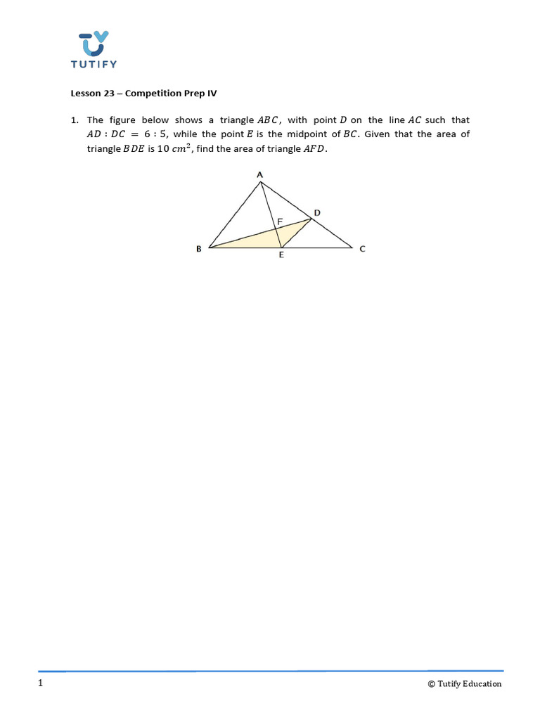 Math Problems for Competition Prep | PDF | Triangle | Euclidean Plane ...