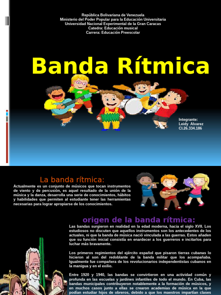 Banda ritmica | PDF | Educación de la primera infancia | Cuba