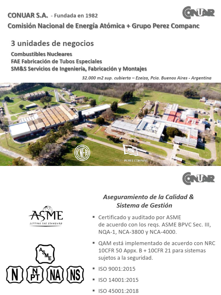 CONUAR Rozadas 1 | PDF | Combustible nuclear | Física nuclear