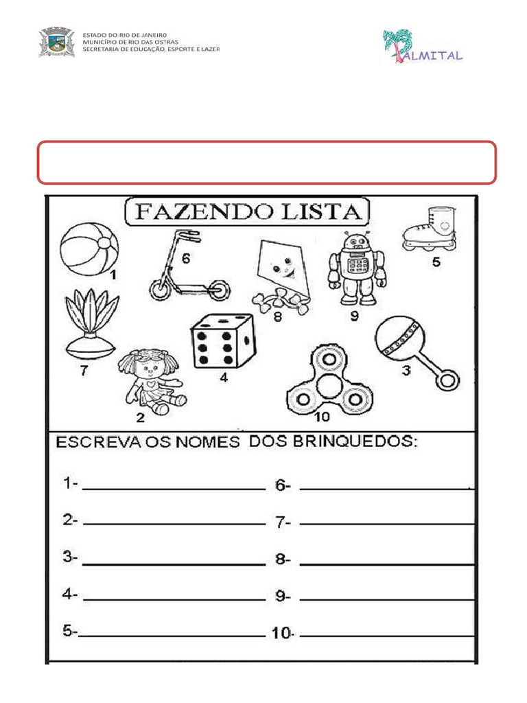 Lista de Brinquedos da Turma | PDF
