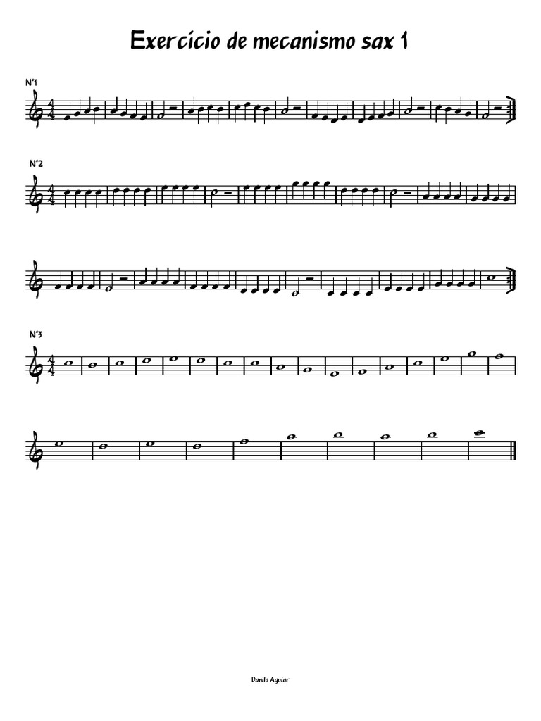 Exercício de Mecanismo Sax 1 | PDF