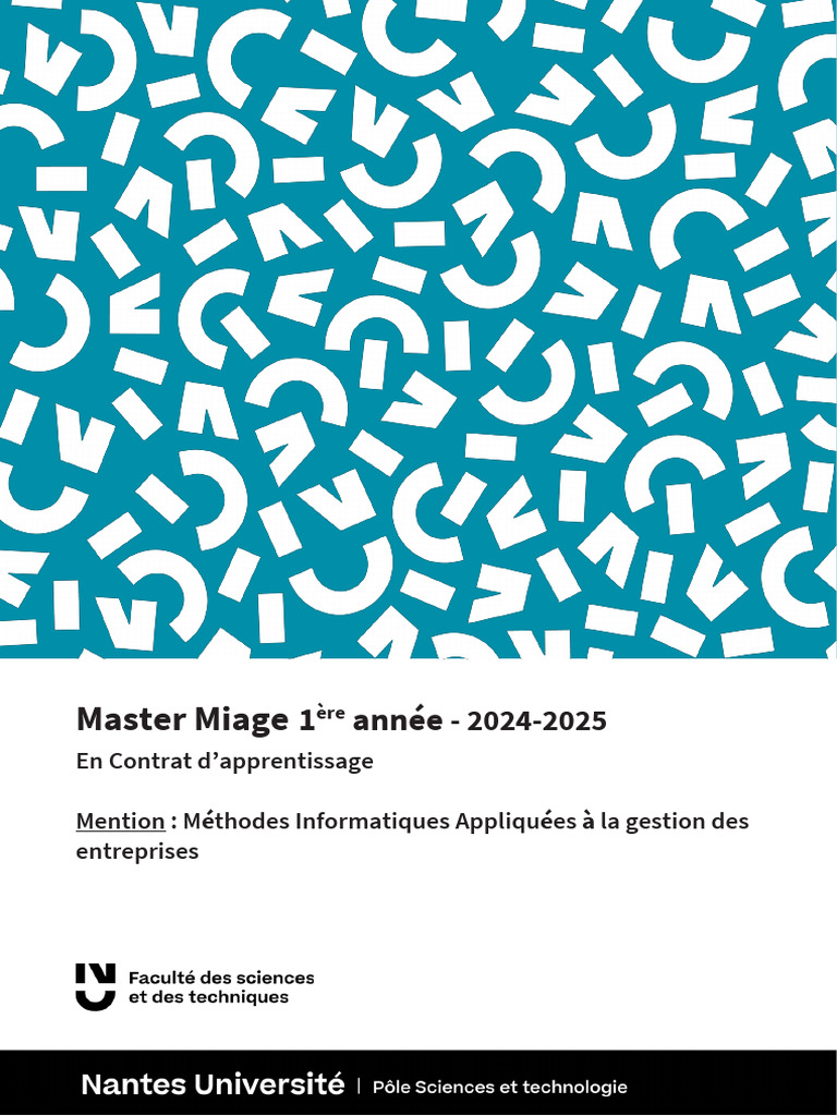 Master 1 MIAGE Nantes 2024-2025 | PDF | Informatique | Système d ...