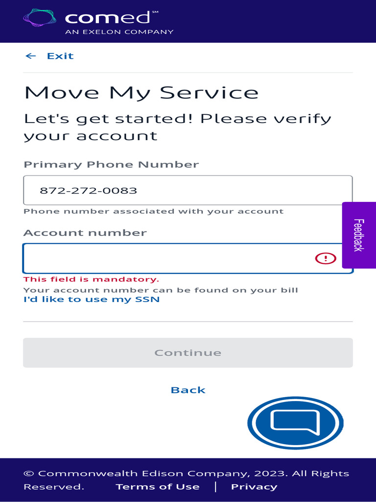 Move My Service ComEd An Exelon Company PDF