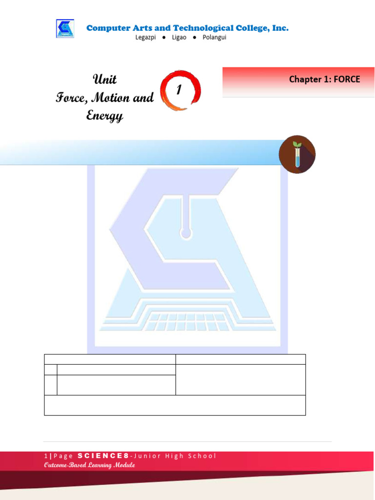 EDITED OBLM Science 8 1st 3rd | PDF | Force | Weight