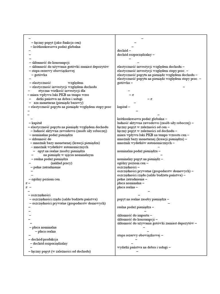 Symbole I Oznaczenia | PDF
