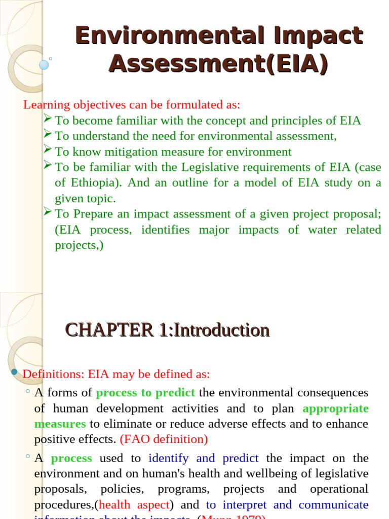 Chapter 1 Copy | PDF | Environmental Impact Assessment | Sustainability