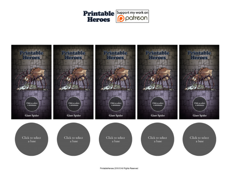PrintableHeroes GiantSpiders | PDF