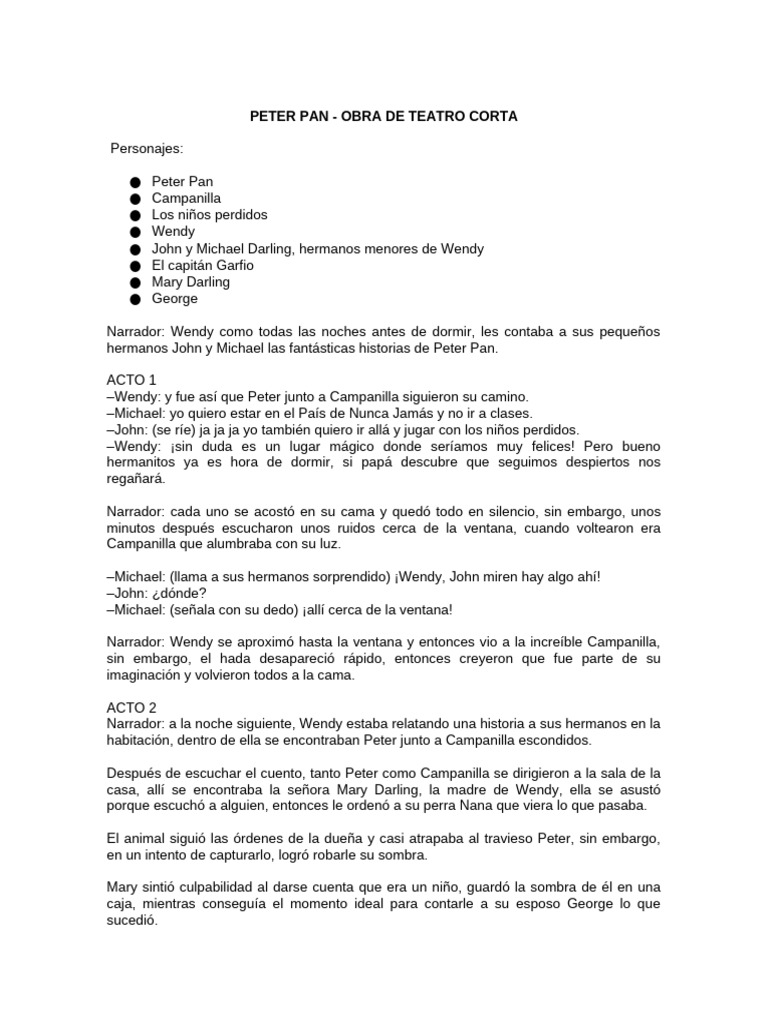 Peter Pan y Wendy en Nunca Jamás | PDF | Peter Pan | Wendy Darling