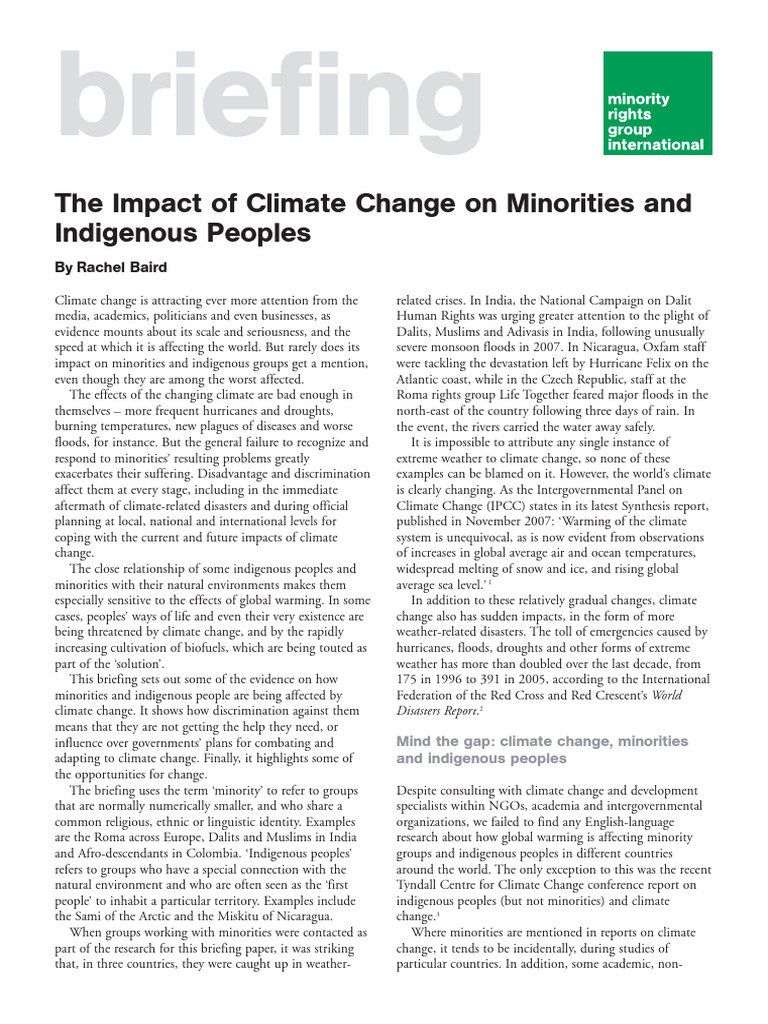 Minority Rights Group International | PDF | Climate Change | Indigenous ...